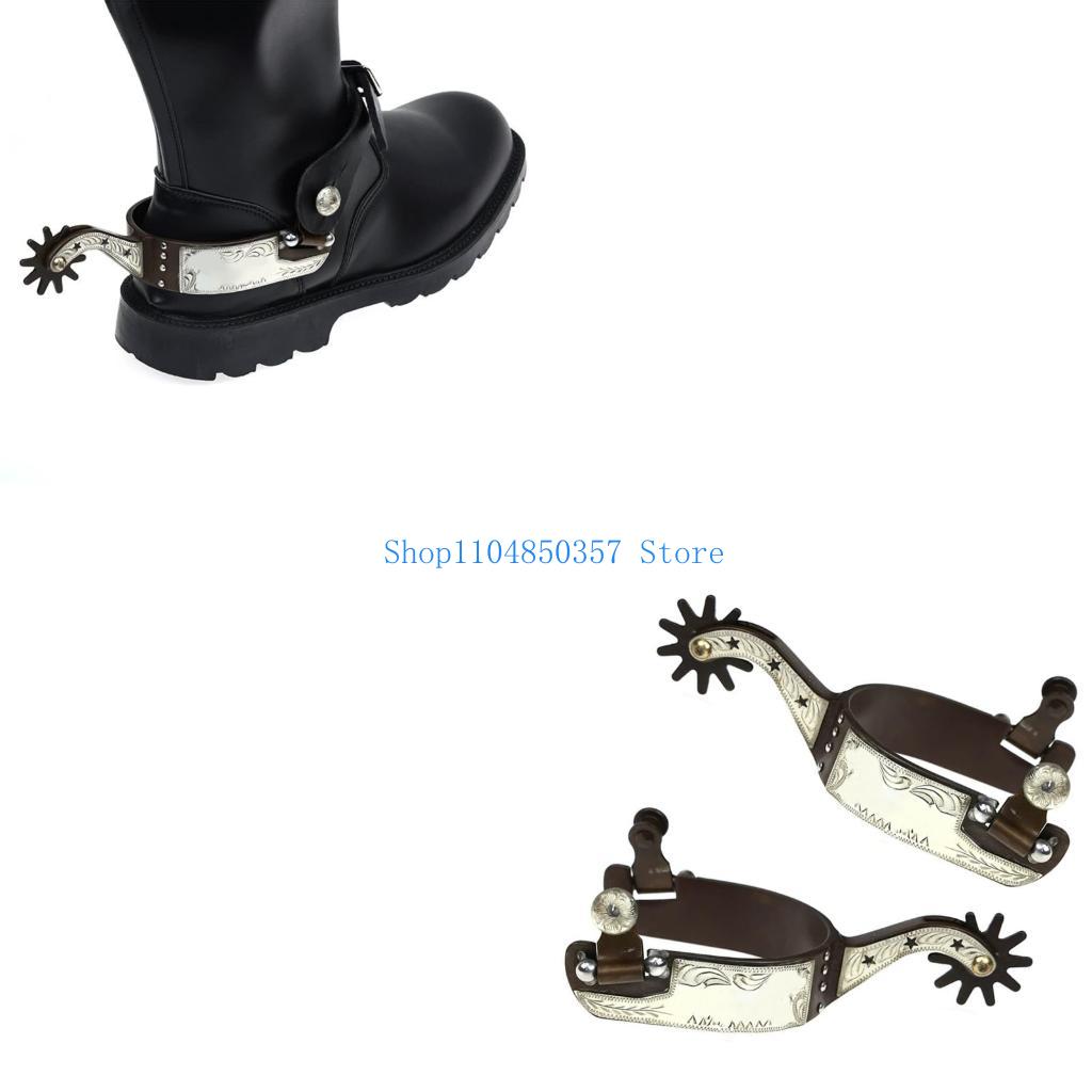 Brushing Boot Horse - 5Asd Western Cowboy Spur con Rowel