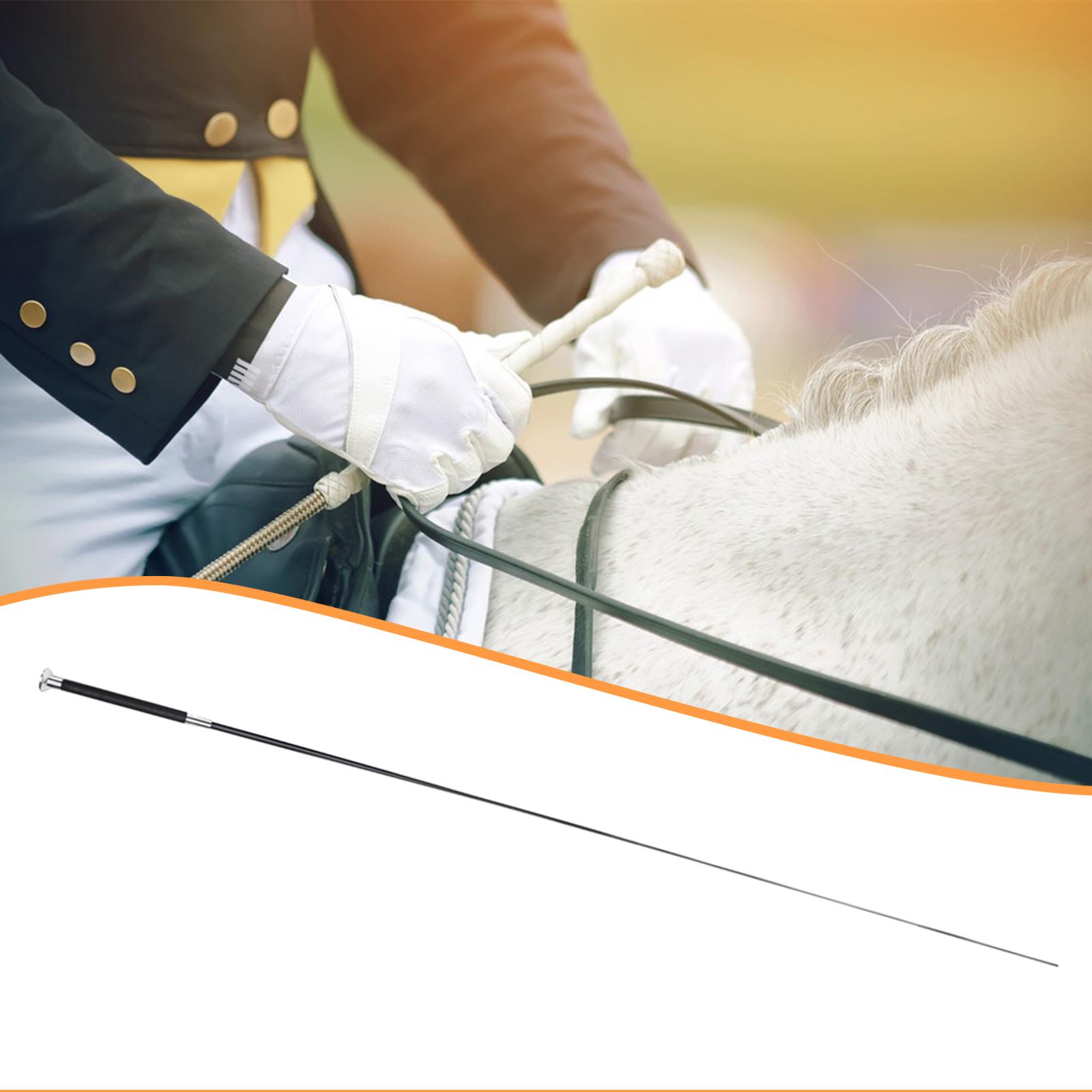 Riding Crop Dressage - Látigo de Metal y Nylon Ajustable,