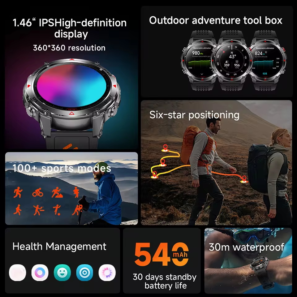 Reloj inteligente militar con  - Definition Of Outdoor Sport reseña y precio