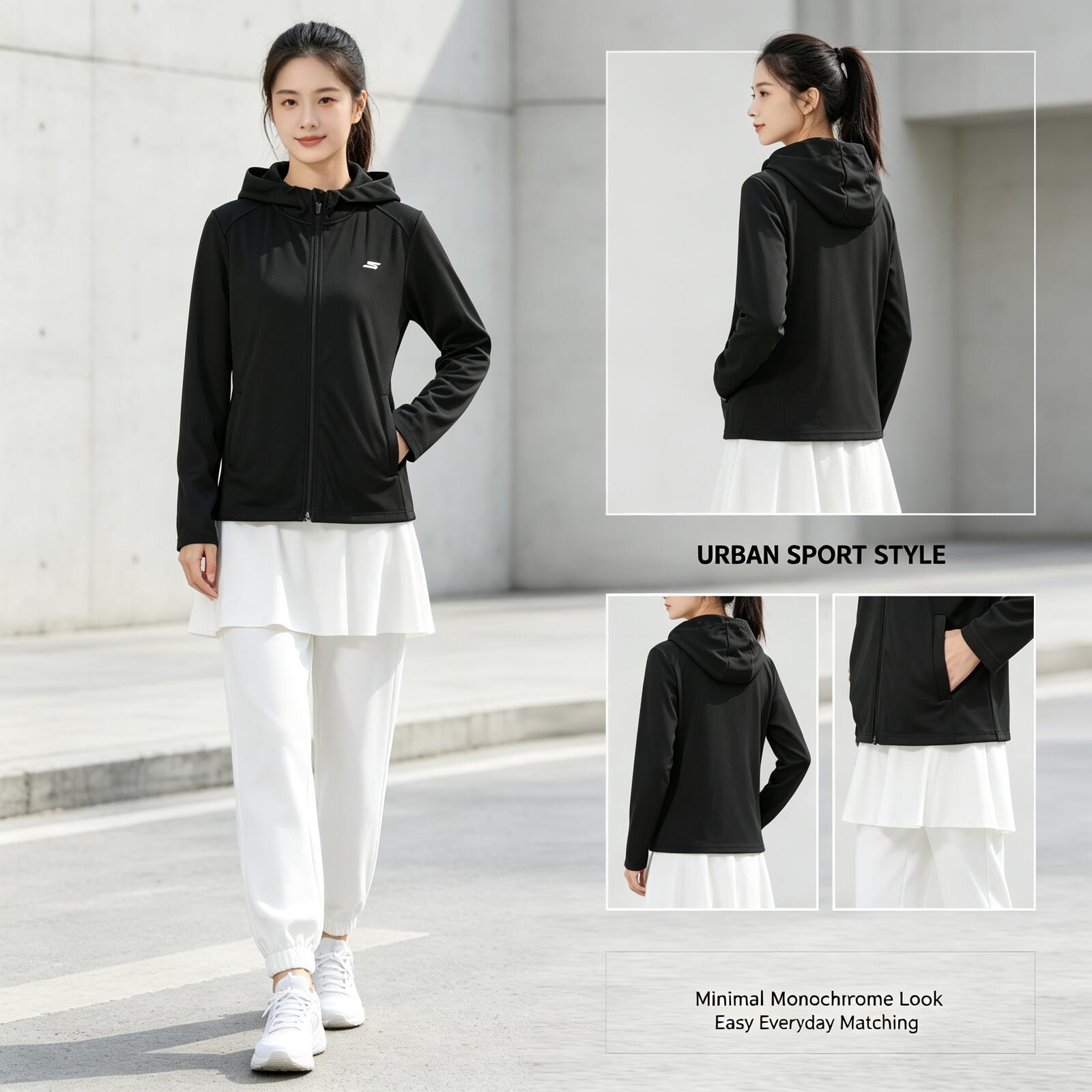 SKECHERS Chaqueta con capucha  - Outdoor Sport Jacket Women'S reseña y precio